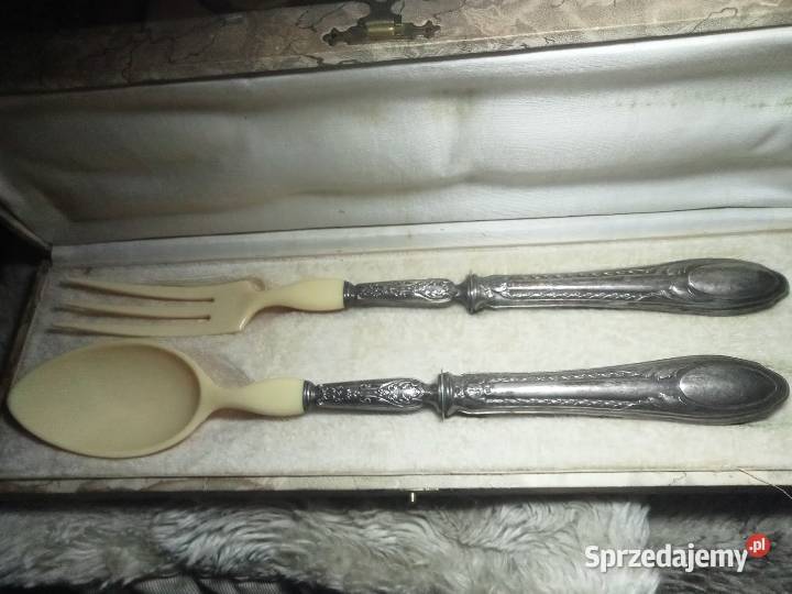 Sztućce do ciast i sztućce sałatkowe Srebro Grójec