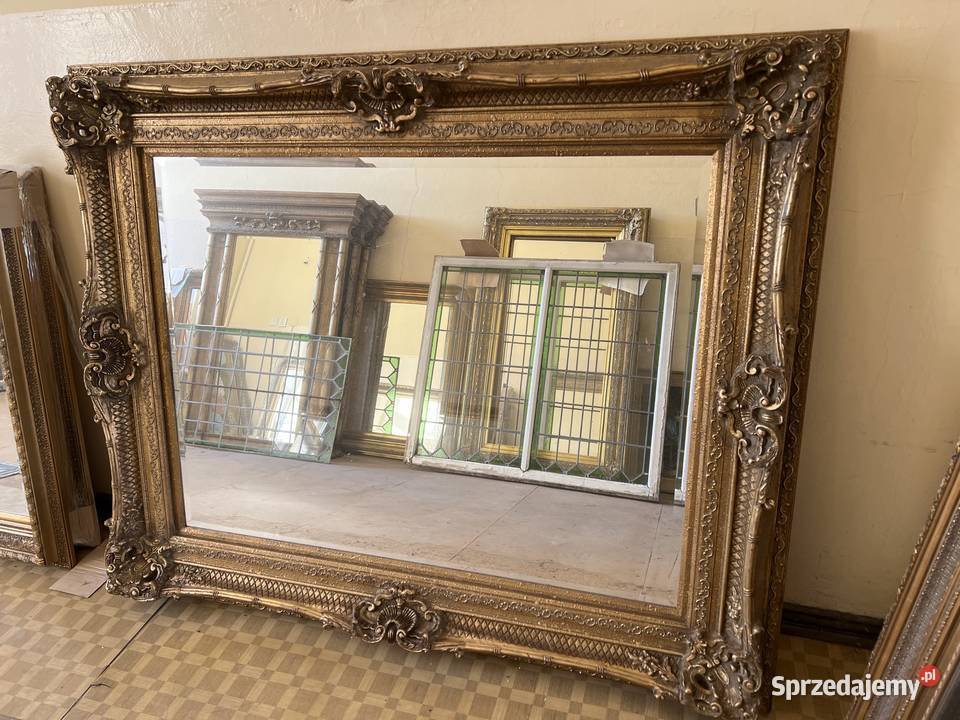 Ogromne kryształowe lustro w rzeźbionej ramie Bystrzyca Kłodzka sprzedam