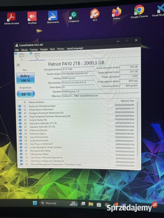 Patryjot p410 2 Tb m2 gen4 Łuków