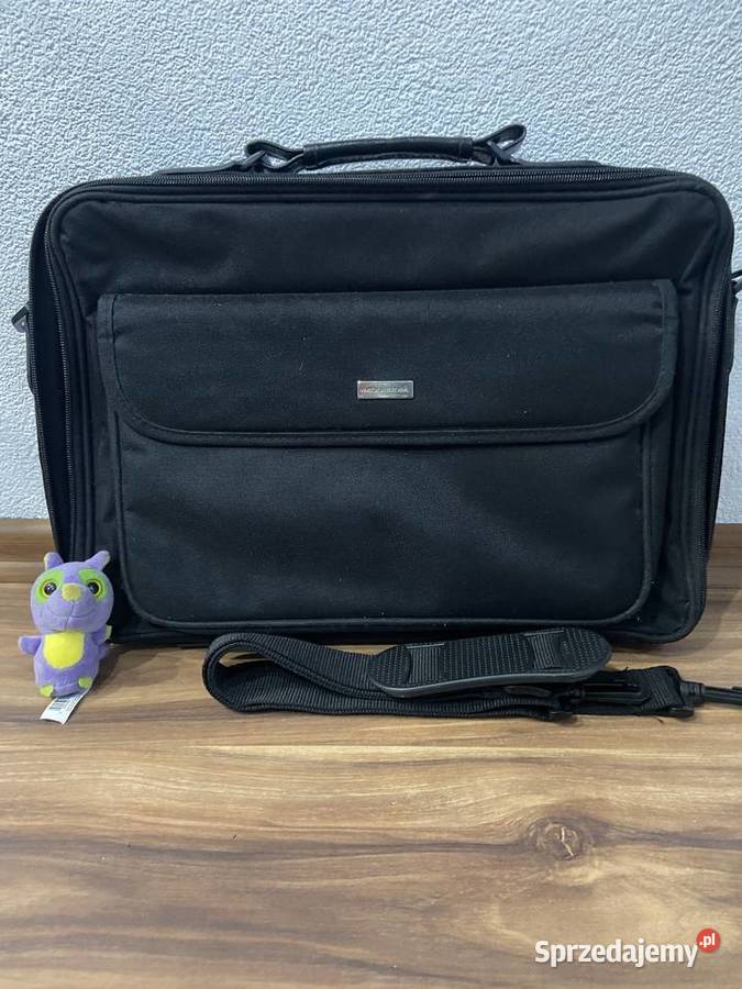 Czarna torba na laptopa na ramię i do ręki stan mazowieckie