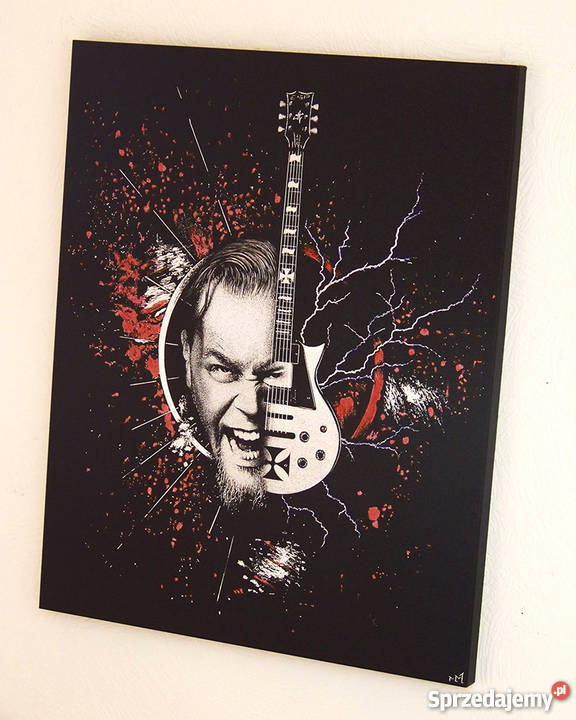Grawerowany obraz w blasze James Hetfield świętokrzyskie