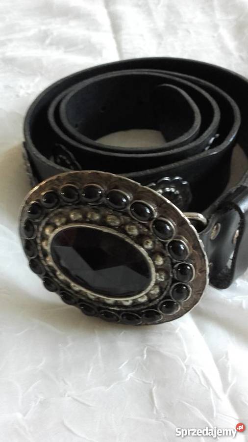 WŁOSKI CZARNY PASEK ZE SKÓRY NATURALNEJ 4cm Paski wielkopolskie Piła