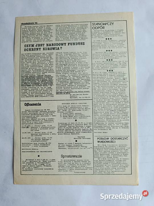 Niezależność Informator NSZZ Solidarność reg Czasopisma Gdynia