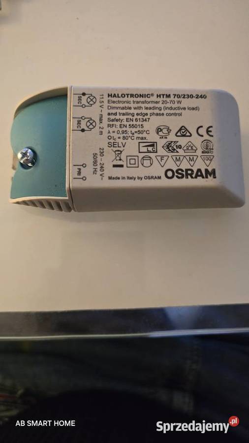 Transformator elektroniczny do oświetlenia zachodniopomorskie Kołobrzeg