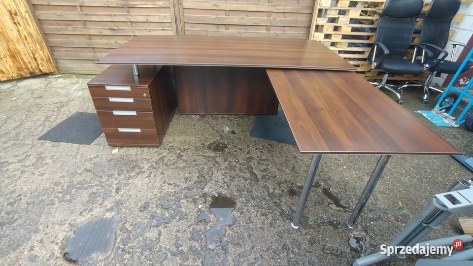 Biurko gabinetowe z kontenerkiem dostawką i Biurka