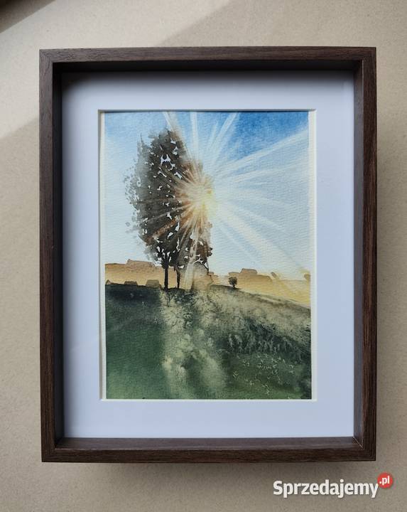 Obraz Akwarela Prześwity Oryginał Papier Dekoracje i ozdoby Mogilno sprzedam