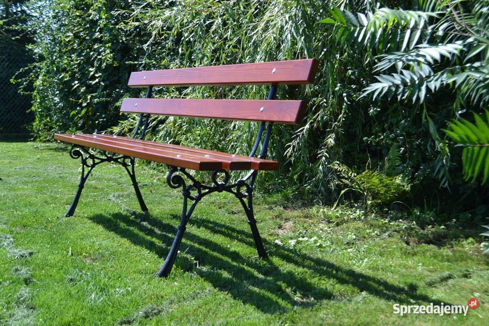ławka z oparciem miejska parkowa uliczna Miejsce Piastowe