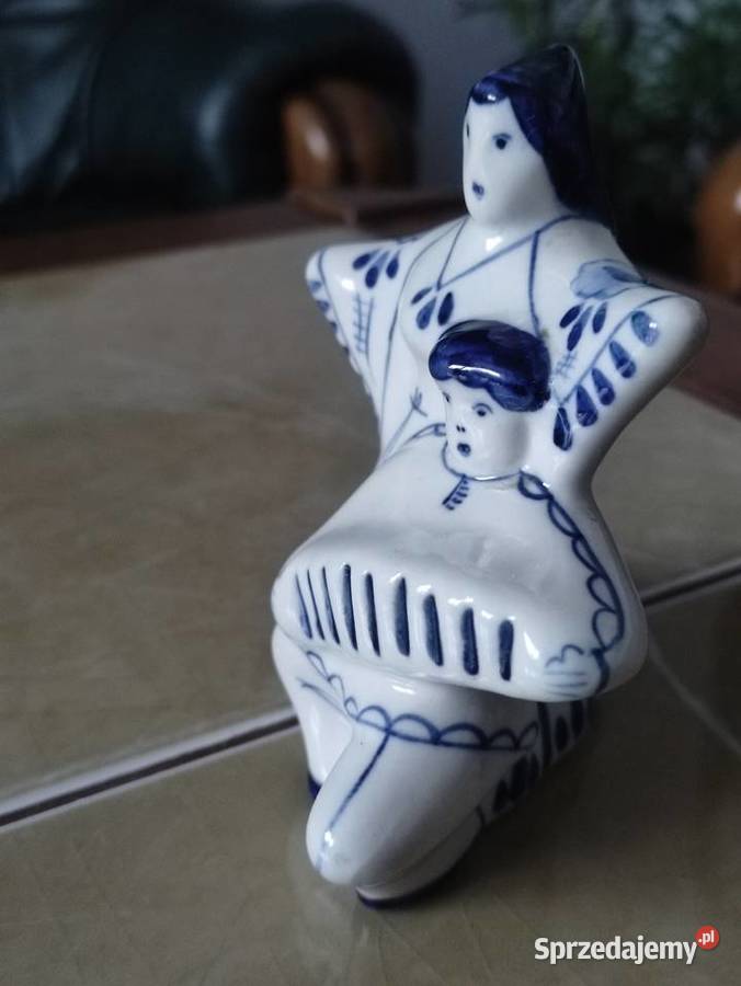 Porcelana figura Gzhel ZSRR lata 70 te Janów Lubelski