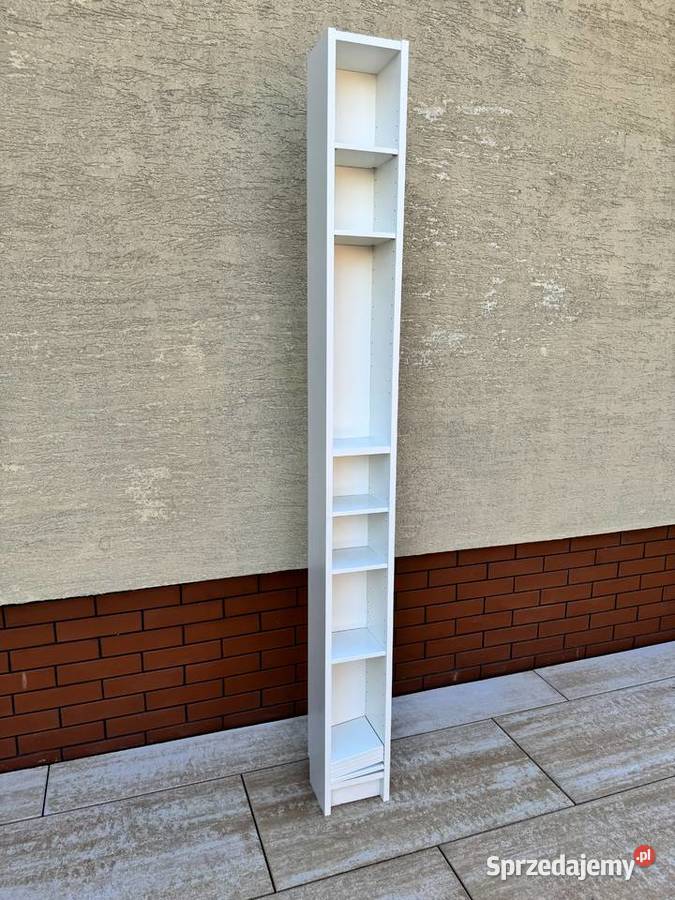 Słupek z półkami stojak na płyty biały regał Garwolin