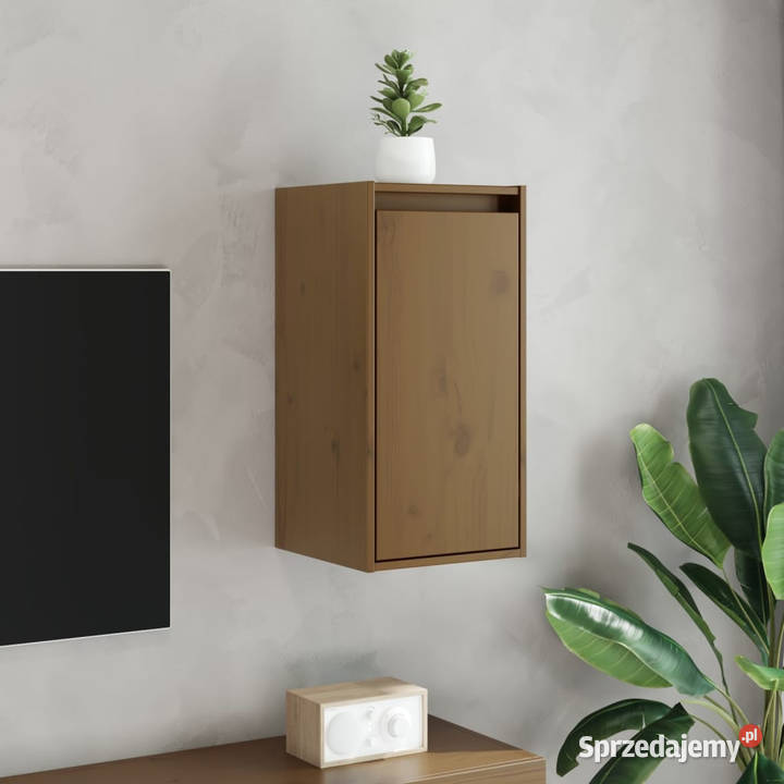 Szafka ścienna miodowy brąz 30x30x60 lite drewno