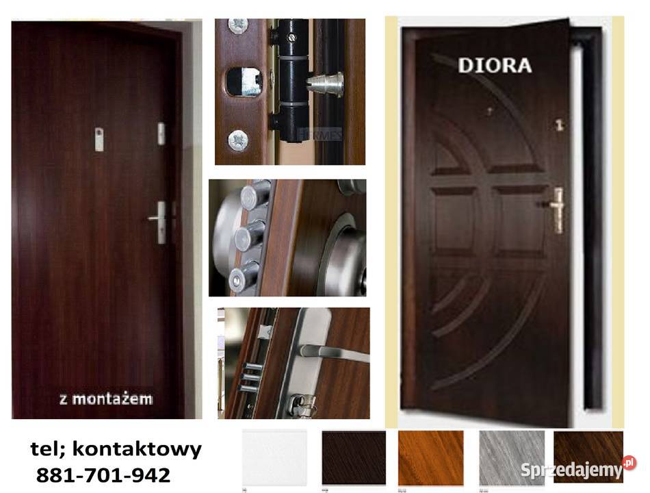 Drzwi zewnętrzne ocieplone wejściowe drewniane i śląskie