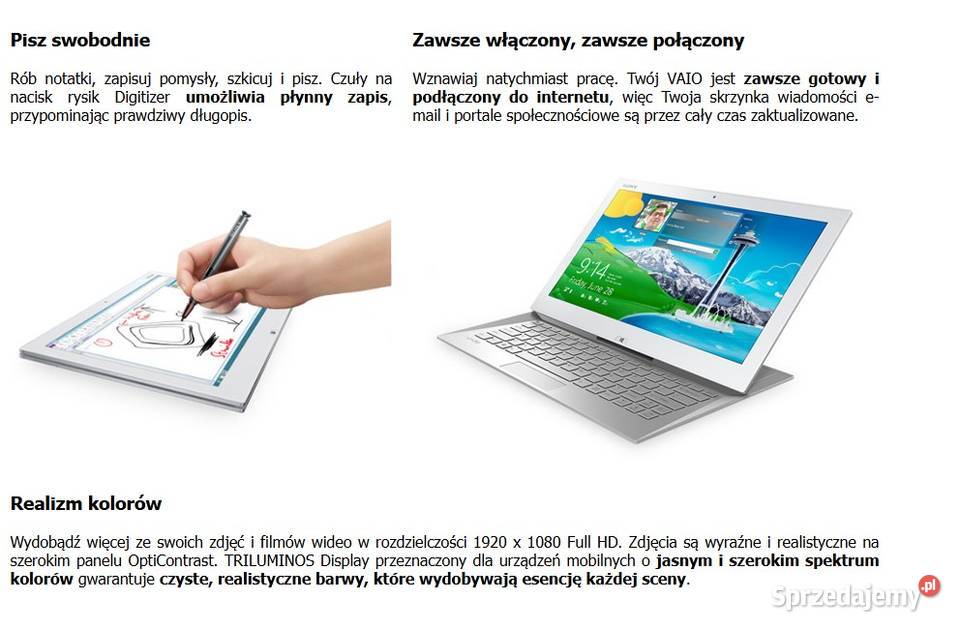 Sony VAIO Duo 13 i54200 4GB 128 SSD mazowieckie Warszawa sprzedam