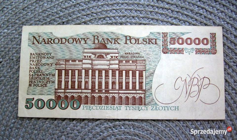 Polska 50000 1989r seria G Staszic Kalisz