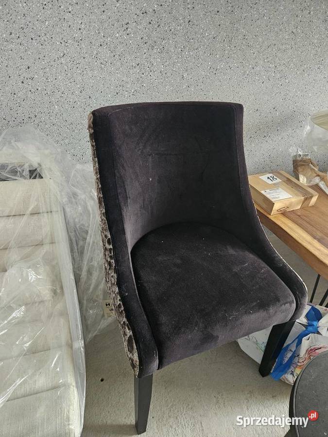 Syndyk sprzeda Krzesło HM Design czarne panterka Syndyk sprzeda Mysłowice