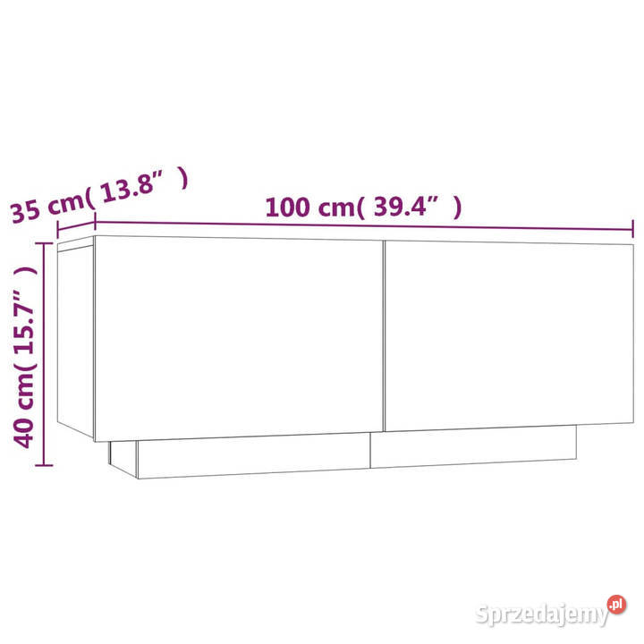 Szafka pod telewizor szary dąb sonoma 100x35x40 Warszawa
