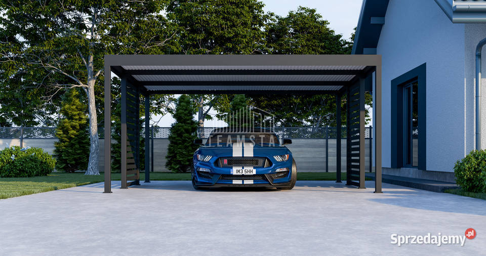 CarPort PREMIUM Wiata samochodowa 5x5 Antracyt 25m2 Łódź