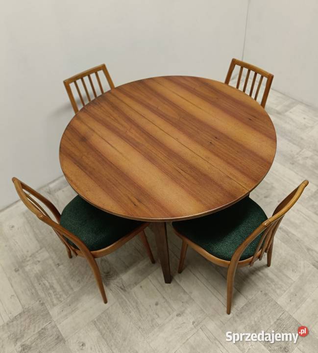 stół drewniany lata 60te okrągły vintage do Stoły Radomsko