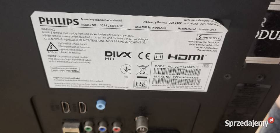 Telewizor Philips 32PFL4208T12 32cale Pabianice