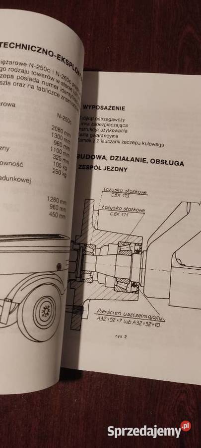Instrukcja obsługi przyczepki Niewiadów n 250c Pozostałe Stalowa Wola