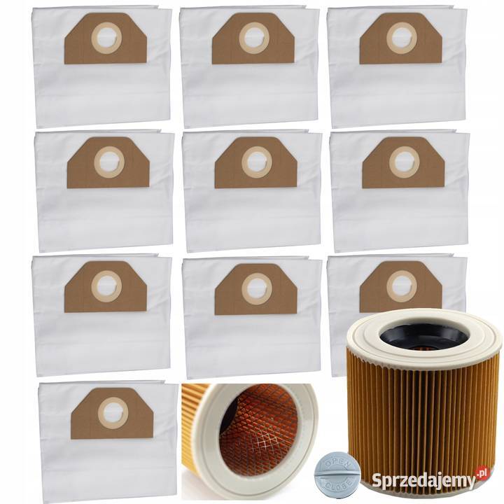 Zestaw 10 Worków i Filtr do Odkurzacza do Krcher Ludźmierz
