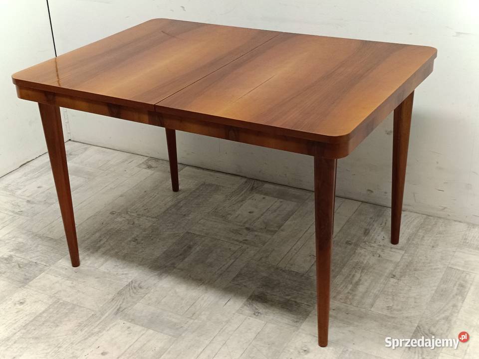 stół Halabala orzech design lata 6070 vintage łódzkie Radomsko