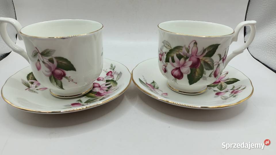 Dwa razy Duo filiżanka spodek porcelana kostna Zamość sprzedam