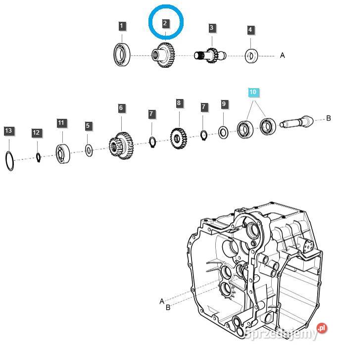 Zębatka biegu zakresu DRV30T TRG285 LS Tractor sprzedam