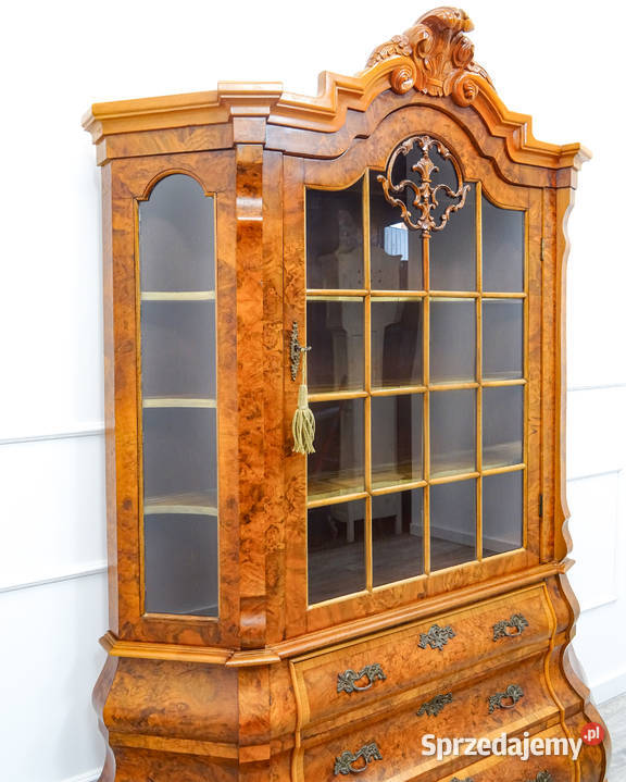 Stylowa Solidna Wysoka WITRYNA szuflady ORZECH Kalisz