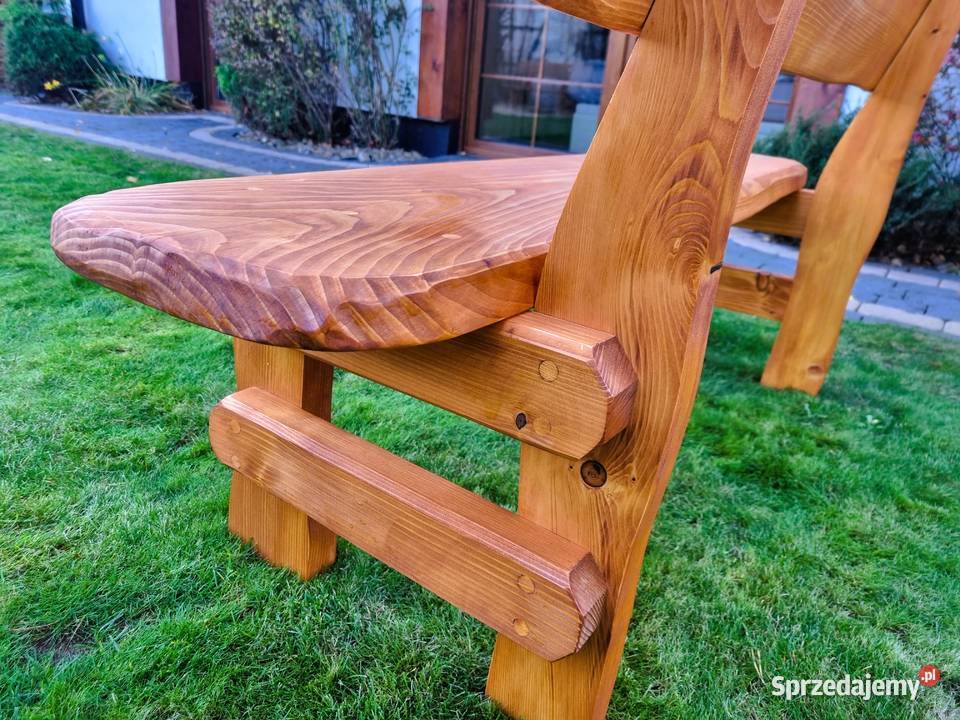masywne drewniane meble OGRODOWE zestawy Ogród opolskie Chrząstowice