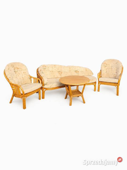 Vintage Komplet Mebli Rattanowych Poddębice