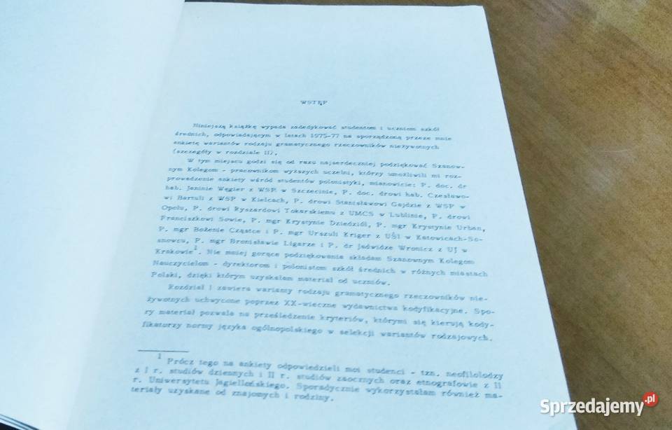 Wariancja rodzaju gramatycznego rzeczowników pomorskie Gdańsk