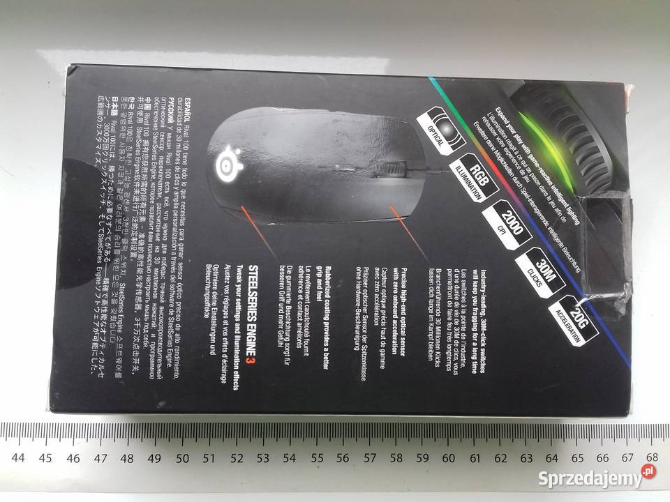 Pudełko Steelseries Rival 100 Best in Class Klawiatury i myszy Bydgoszcz