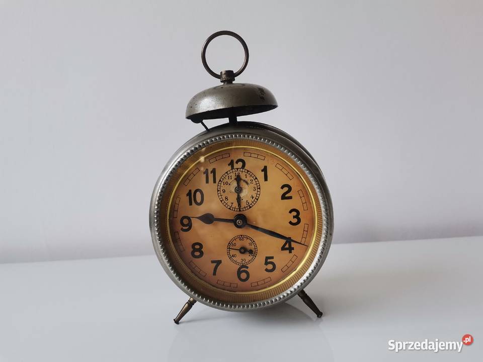 Stary przedwojenny Polski zegar budzik GF Antyki, Sztuka, Kolekcje Katowice
