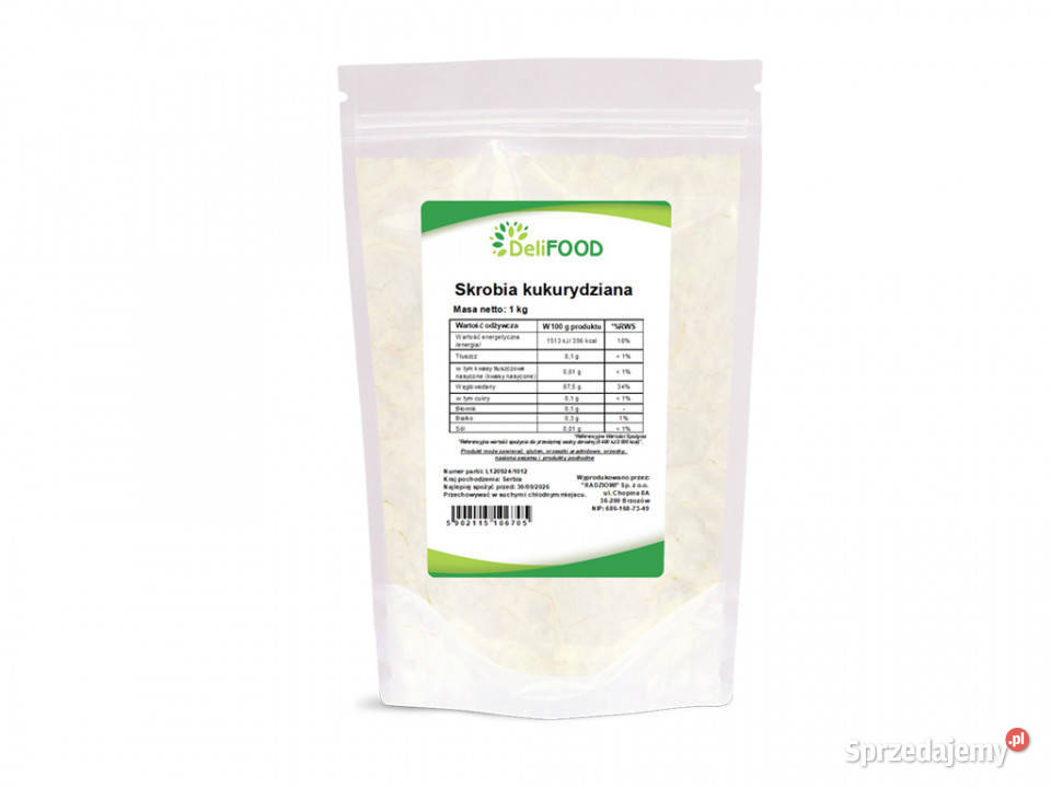 Skrobia kukurydziana 1000g Brzozów