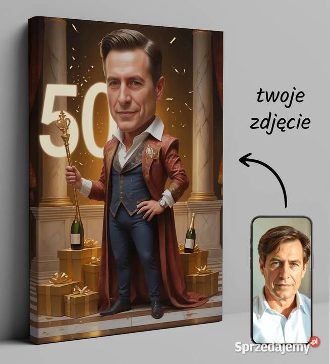 Obraz Portret na płótnie karykatura na urodziny mazowieckie Warszawa