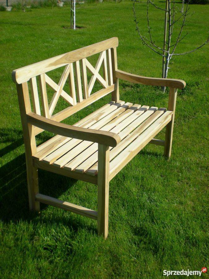 Ławka Classic z drewna ezgotycznego teak tik tek zachodniopomorskie Kołobrzeg