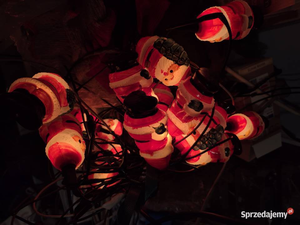 Lampki choinkowe mikołaje aniołki podkarpackie Rzeszów