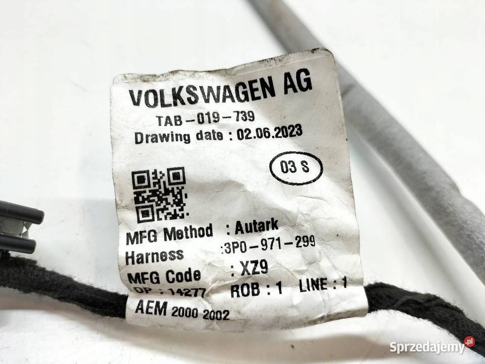 UCHWYTY LEWY TYŁ LINKA KLAMKI WIĄZKA 3P0971299