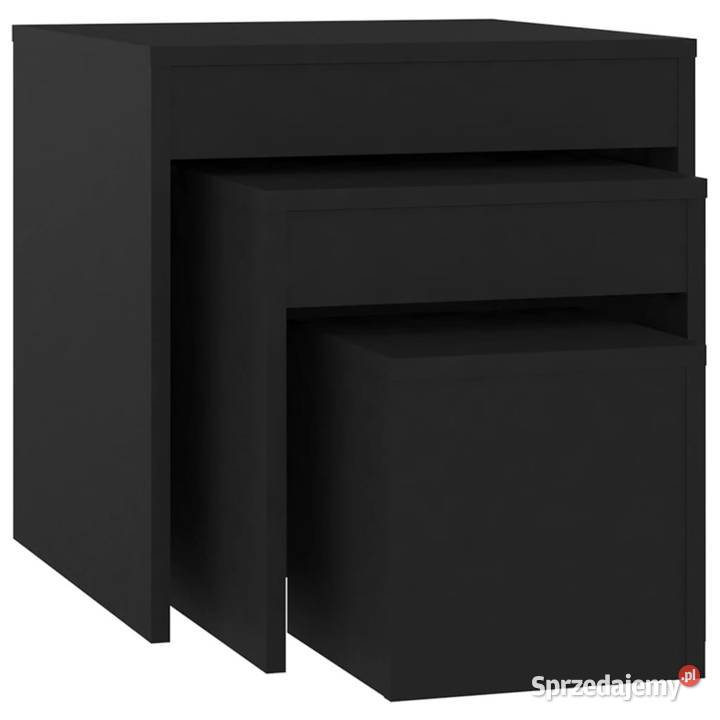 Stoliki wsuwane pod siebie 3 czarne WM808595 Warszawa