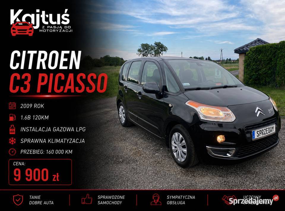 Citroen C3 Picasso 2009R 16BGAZ BardzoŁADNY C3 Picasso Zamość sprzedam