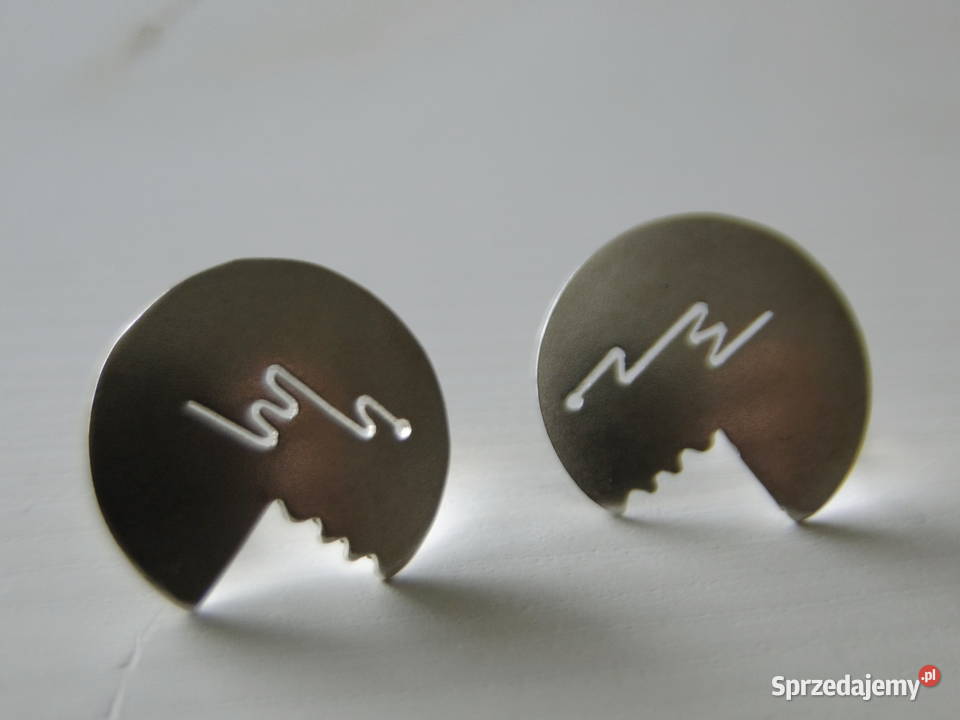 Modernistyczne kolczyki srebro 925 mazowieckie Warszawa