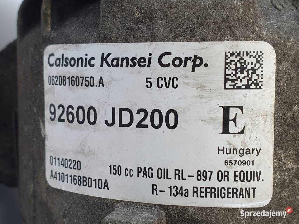 SPRĘŻARKA KLIMATYZACJI Nissan Qashqai 20 16V Chełm