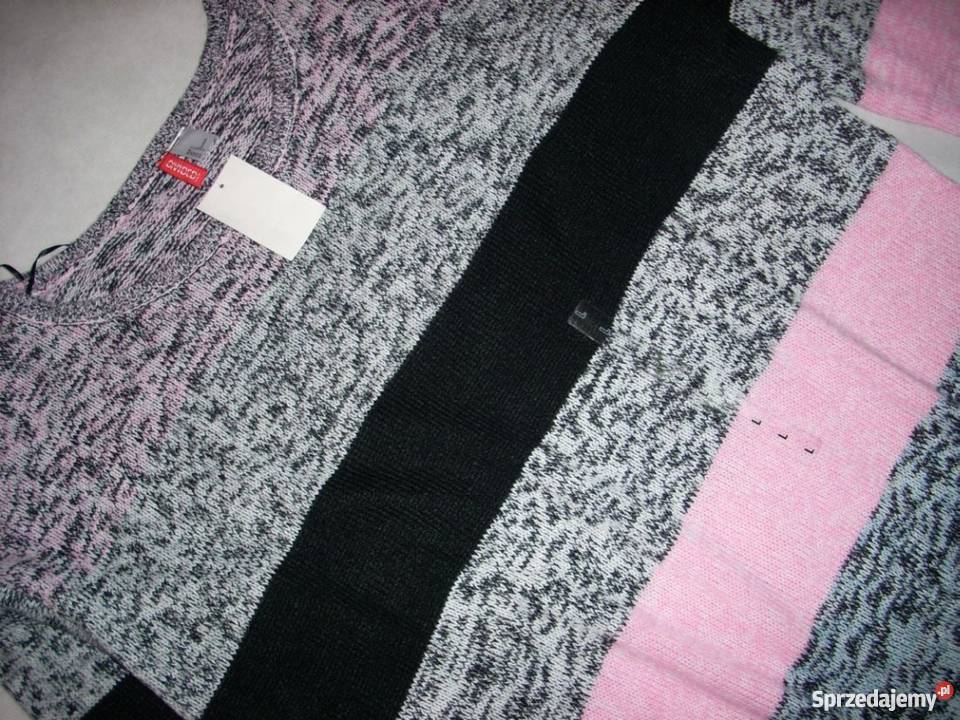 HM Sweter Tunika Szary Pudrowy NOWY 40 42 L XL różowy Nowy Sącz