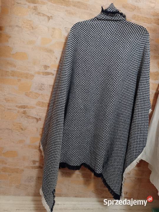 Lacoste Duża granatowa chusta nsrxutksy ponczo Dodatki Kraków sprzedam