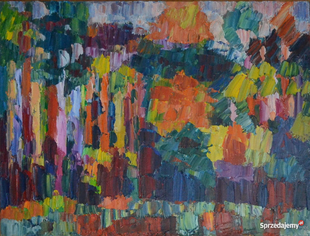 Kościół w Ełku obraz olej płótno werniks 65x50 2 mazowieckie Warszawa