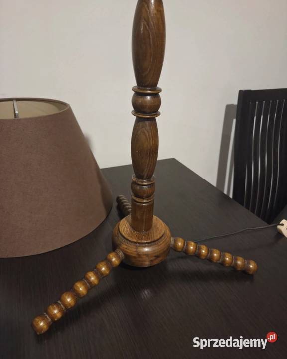 Lampa drrewniana vintage PRL wielkopolskie Poznań sprzedam