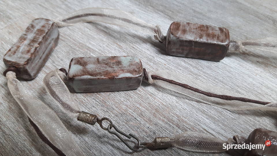 Naszyjnik ceramiczny ręcznie wykonany