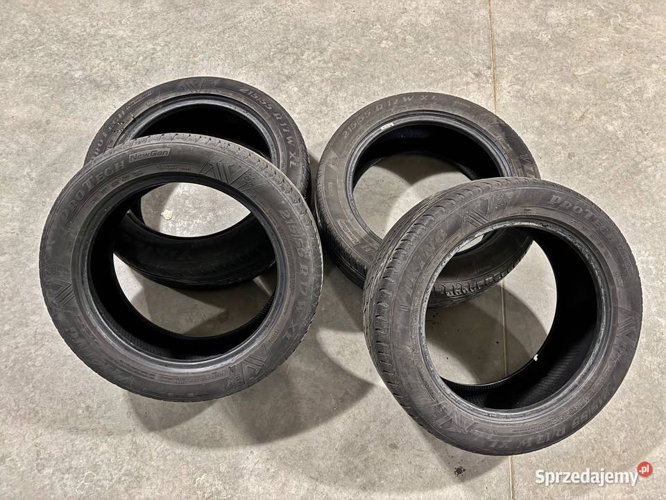 Opony letnie 21555R17 W XL 5 mm kpl 4 sztuki podkarpackie Rzeszów sprzedam
