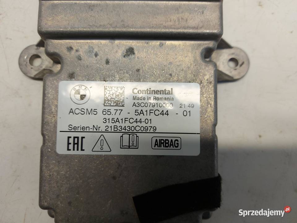 BMW G21 G20 2022r moduł sterownik sensor airbag osobowe