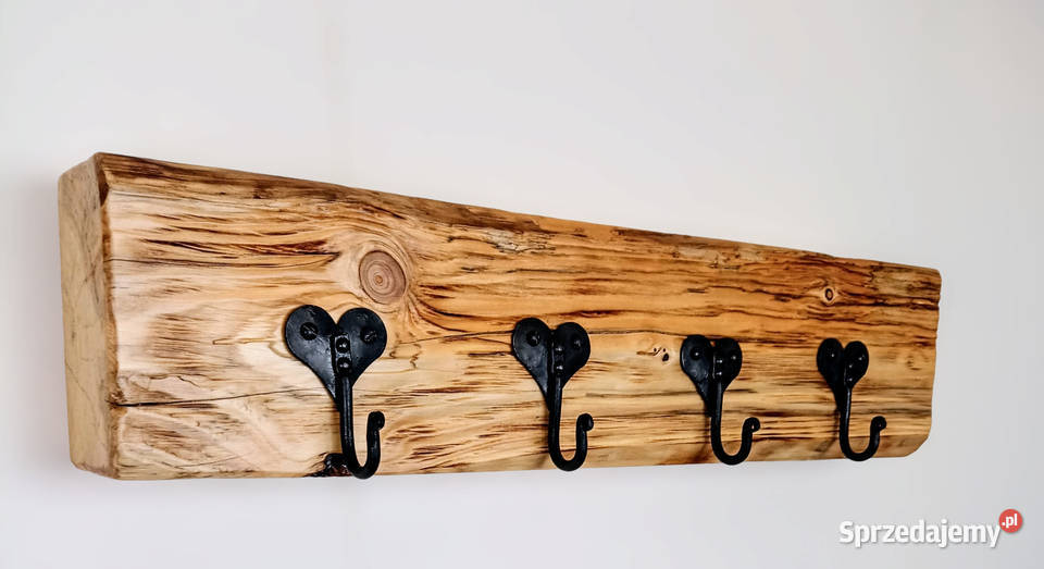 Wieszak dekoracyjny stare drewno belka Pstrągowa